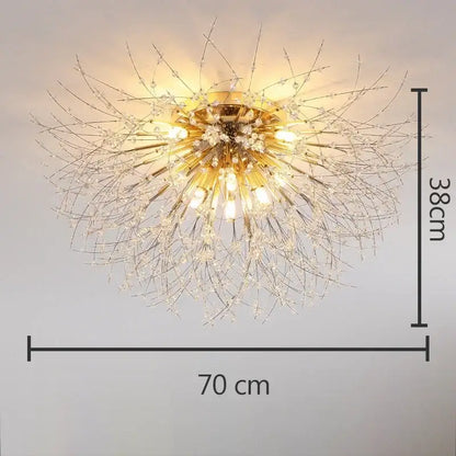 dandelion crystal led ceiling light for living room