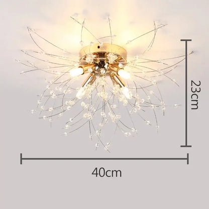 dandelion crystal led ceiling light for living room