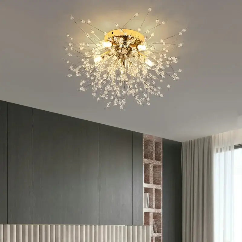 dandelion crystal led ceiling light for living room