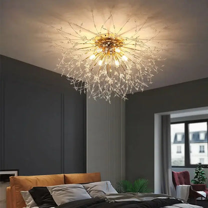 dandelion crystal led ceiling light for living room