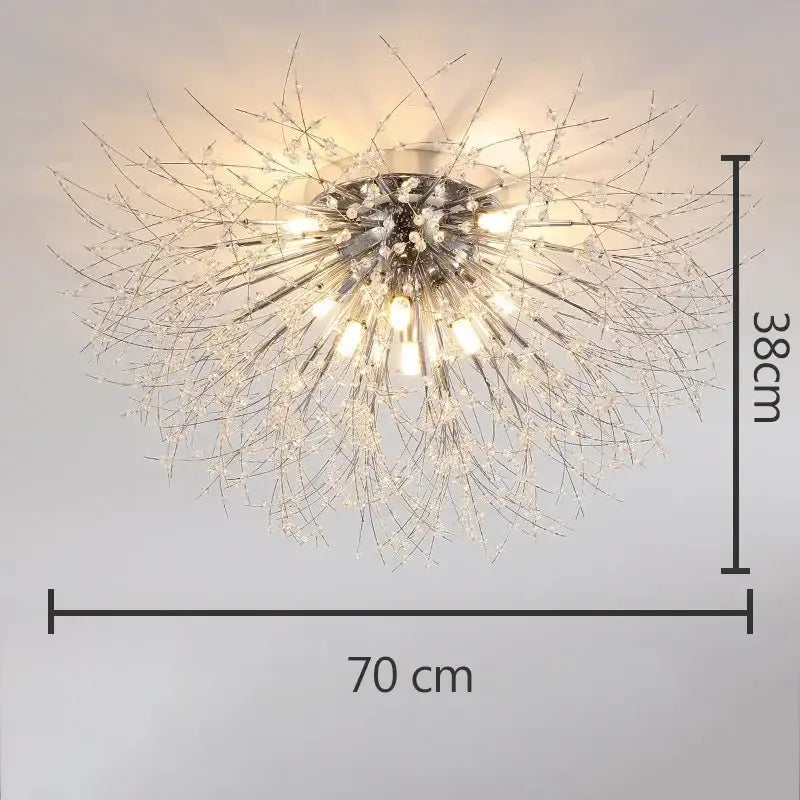 dandelion crystal led ceiling light for living room