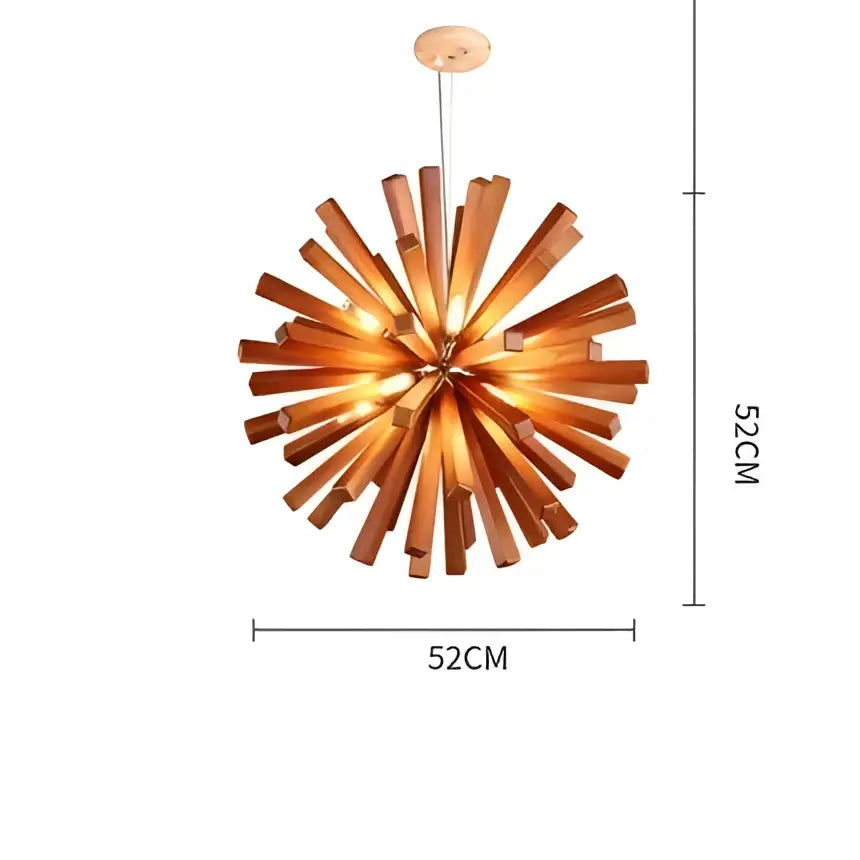 dandelion wooden pendant lights for dining room starburst glow