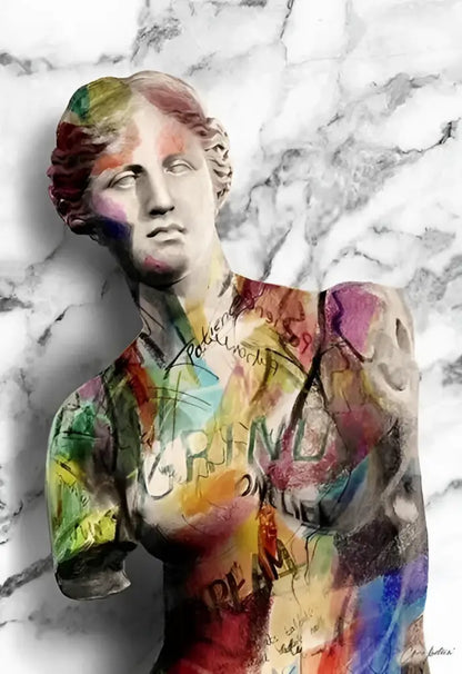 Classical david graffiti art canvas print bedroom wall decor