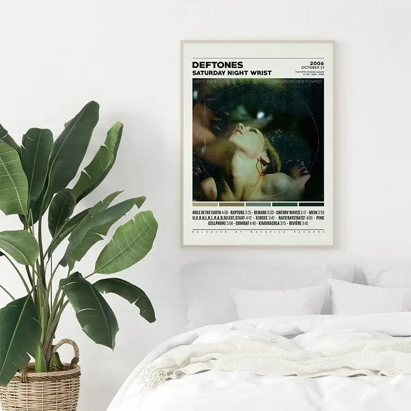 Deftones canvas painting set owl and portrait – bedroom wall art