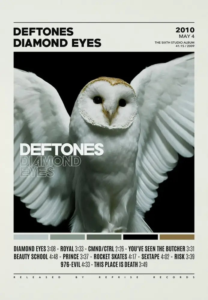 Deftones canvas painting set owl and portrait – bedroom wall art