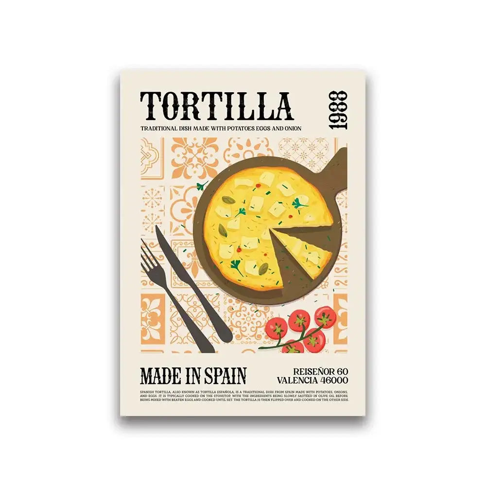 Vibrant paella world cuisine canvas print – kitchen home decor