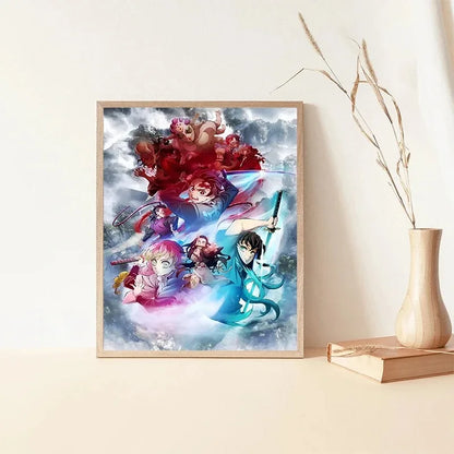 DecorBites™ Demon Slayer Rengoku Art Poster Canvas for Home