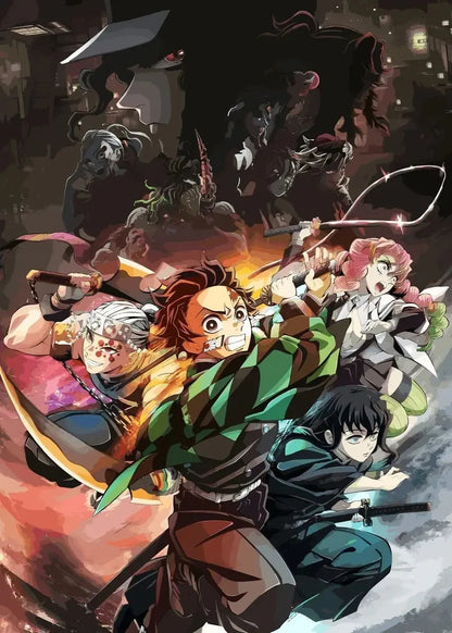 DecorBites™ Demon Slayer Rengoku Art Poster Canvas for Home