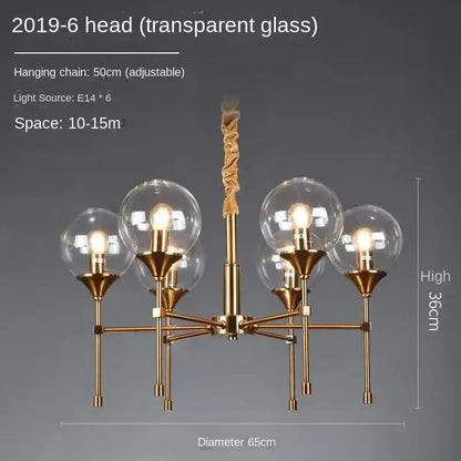Modern brass designer metal chandelier living room smoked glass globes