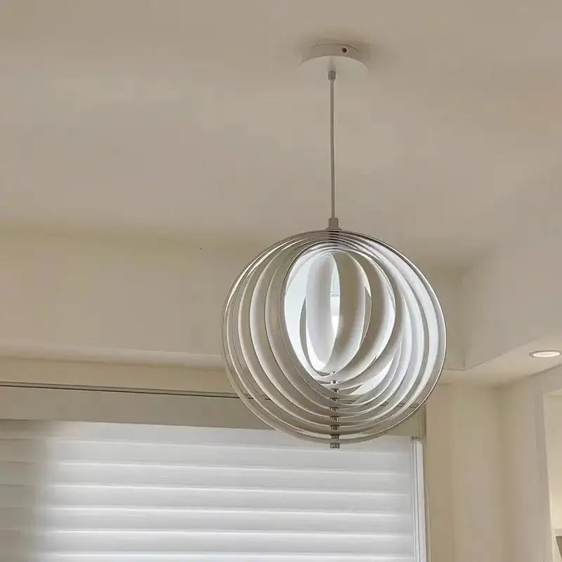 designer moon led chandelier wooden ring dining room light