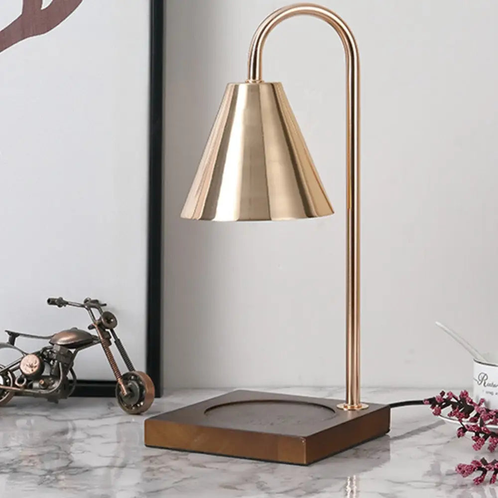 Modern black and gold conical candle warmer lamp bedroom decor