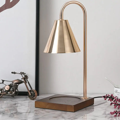 Modern black and gold conical candle warmer lamp bedroom decor