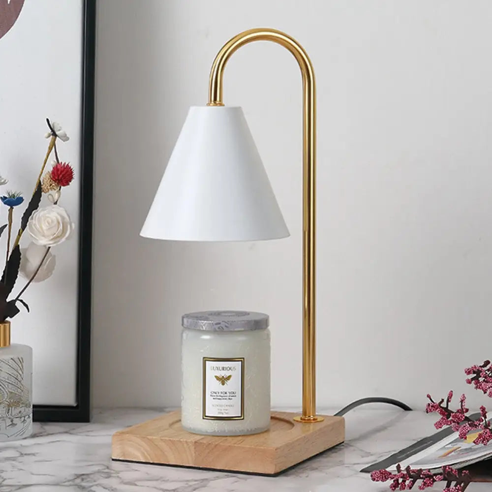 Modern black and gold conical candle warmer lamp bedroom decor