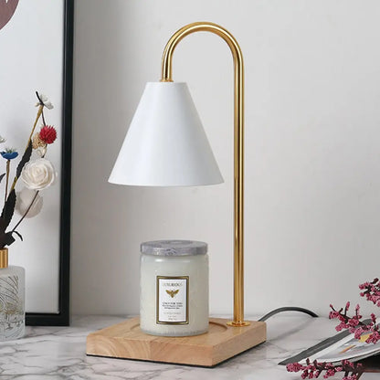 Modern black and gold conical candle warmer lamp bedroom decor