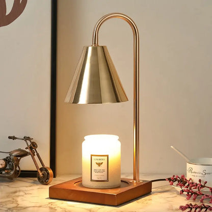 Modern black and gold conical candle warmer lamp bedroom decor