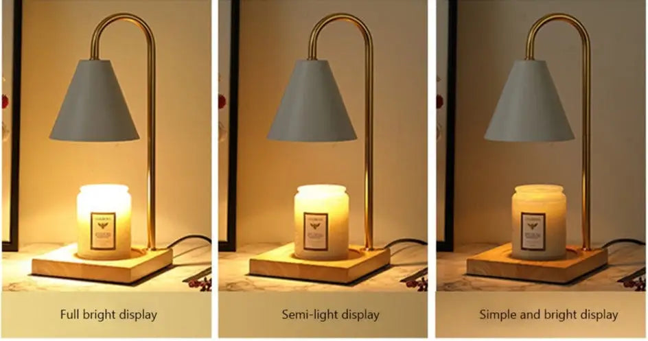 Modern black and gold conical candle warmer lamp bedroom decor