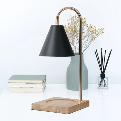 Modern black and gold conical candle warmer lamp bedroom decor
