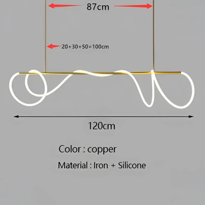 Modern gold nordic hose led ceiling chandelier for living room