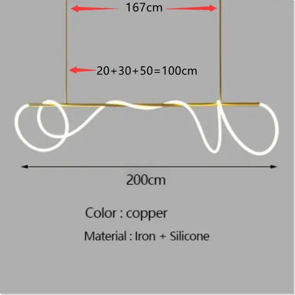 Modern gold nordic hose led ceiling chandelier for living room