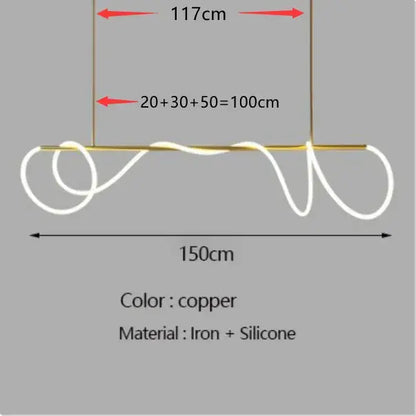 Modern gold nordic hose led ceiling chandelier for living room