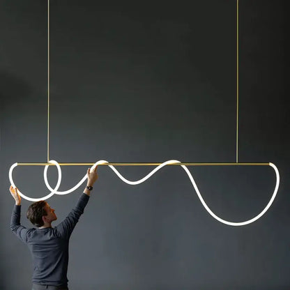 Modern gold nordic hose led ceiling chandelier for living room