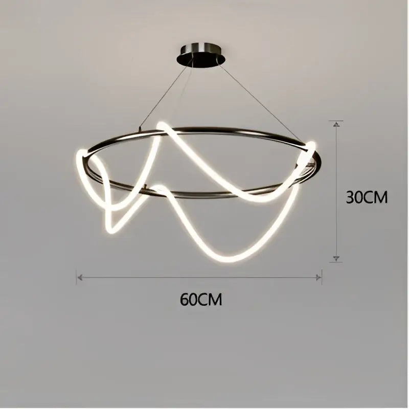Modern gold nordic hose led ceiling chandelier for living room