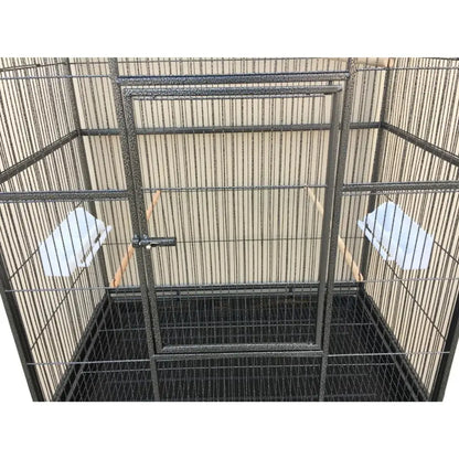 Black metal multi level breeding flight cage for living room perches