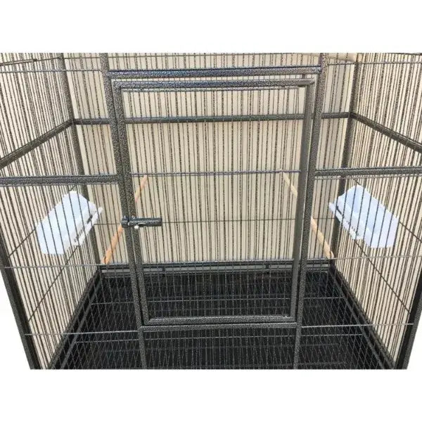 Black metal multi level breeding flight cage for living room perches