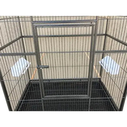 Black metal multi level breeding flight cage for living room perches