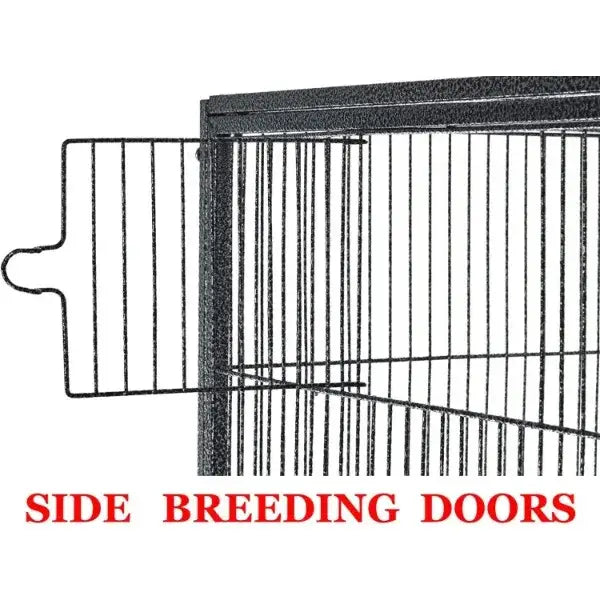 Black metal multi level breeding flight cage for living room perches