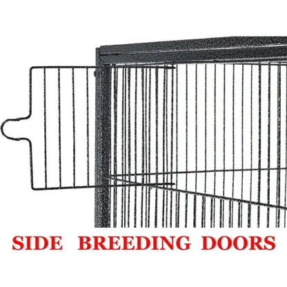 Black metal multi level breeding flight cage for living room perches