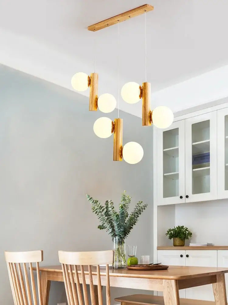 Modern gold bamboo e27 pendant lamp for dining room