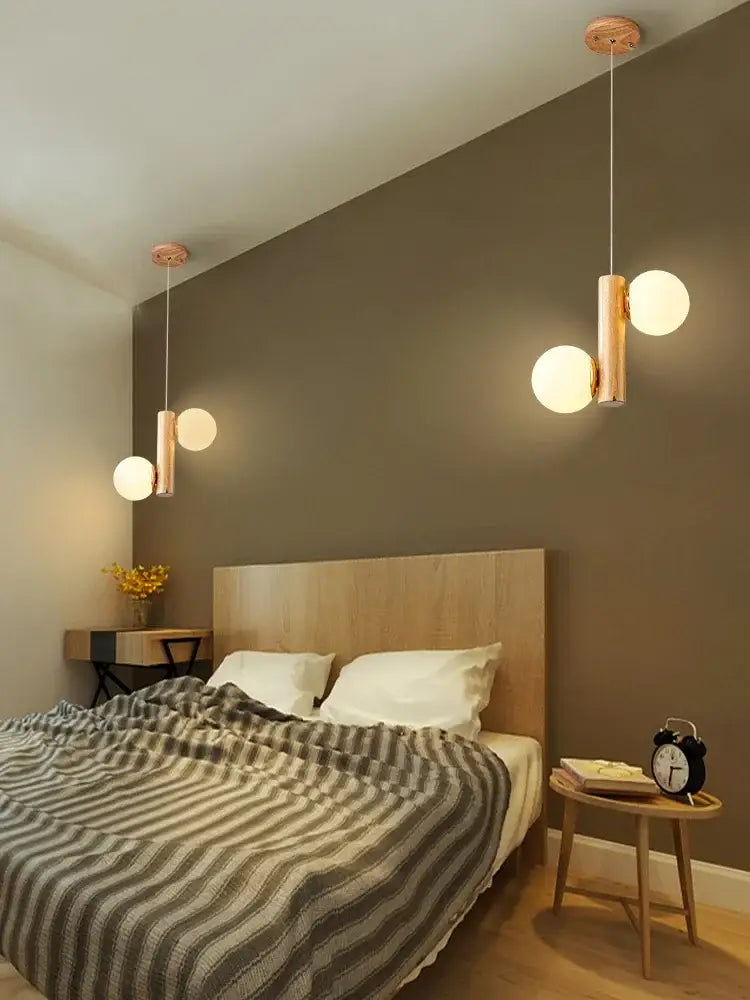 Modern gold bamboo e27 pendant lamp for dining room