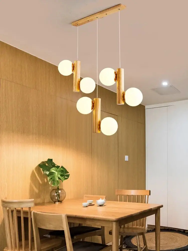 Modern gold bamboo e27 pendant lamp for dining room