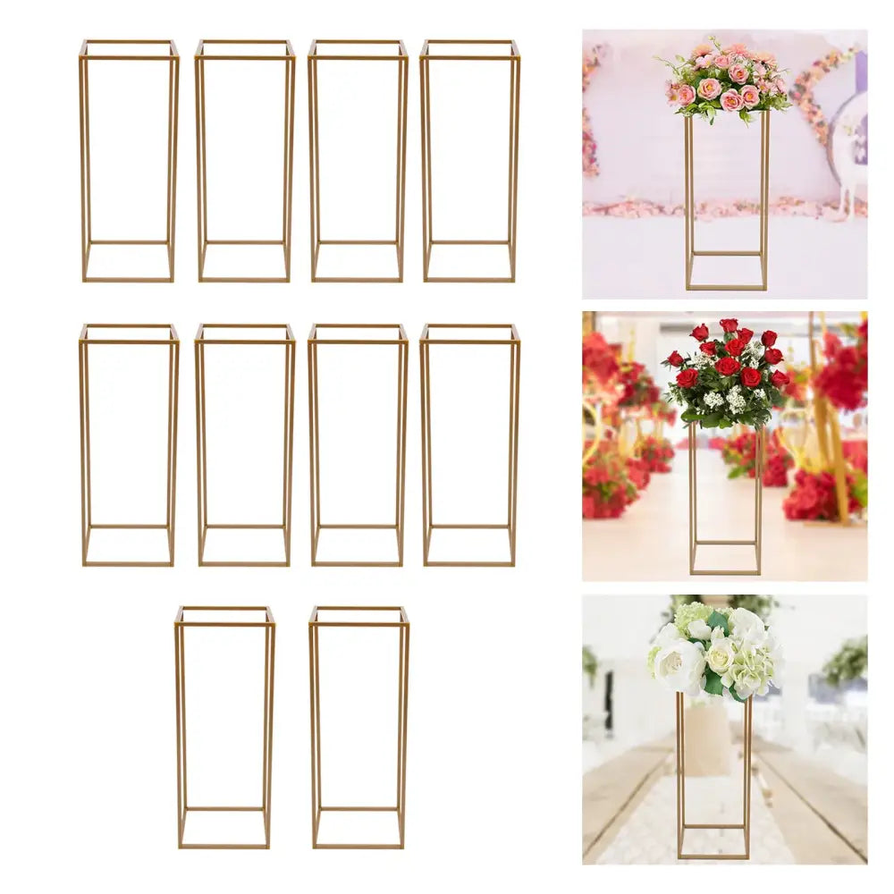 Elegant gold wedding flower stand 10 piece wedding flower set