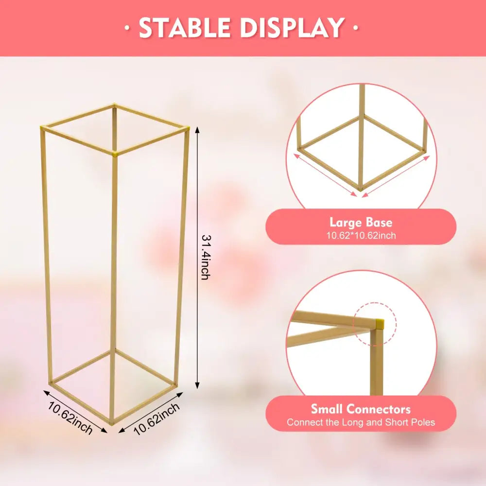 Elegant gold wedding flower stand 10 piece wedding flower set