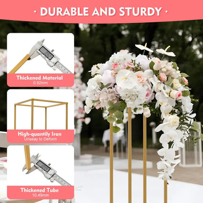 Elegant gold wedding flower stand 10 piece wedding flower set