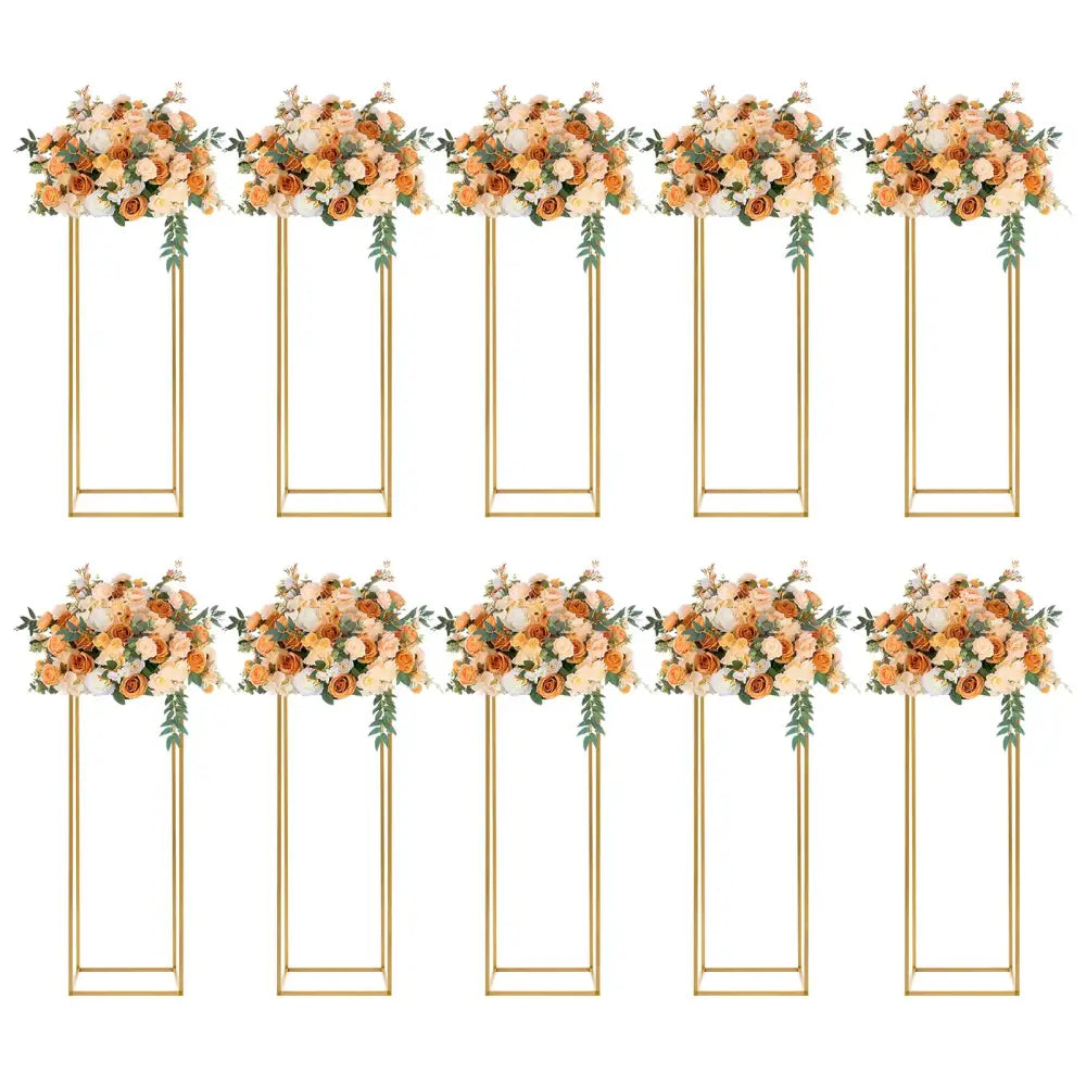 Elegant gold wedding flower stand 10 piece wedding flower set