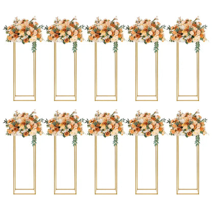 Elegant gold wedding flower stand 10 piece wedding flower set