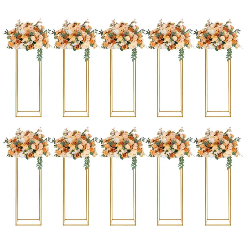 Elegant gold wedding flower stand 10 piece wedding flower set