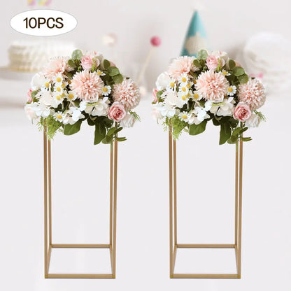 Elegant gold wedding flower stand 10 piece wedding flower set