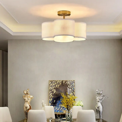 Elegant gold 4-light ceiling light fixture for bedroom