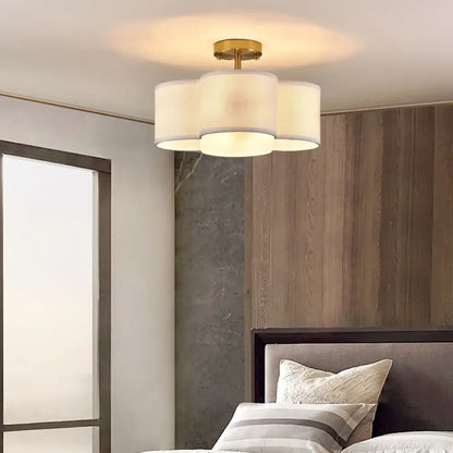 Elegant gold 4-light ceiling light fixture for bedroom