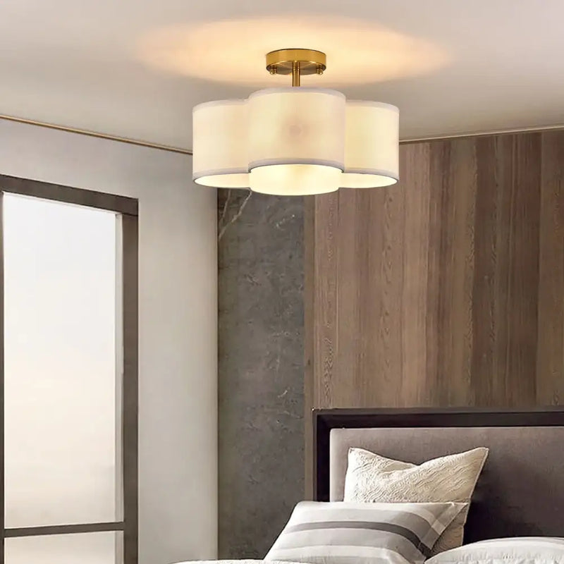Elegant gold 4-light ceiling light fixture for bedroom