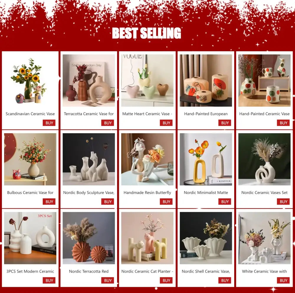 Elegant white ribbed ceramic shell conch vase living room decor