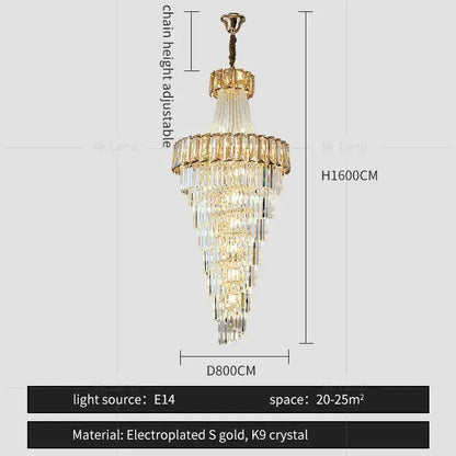 Decorbites elegant crystal chandelier living room spiral staircase