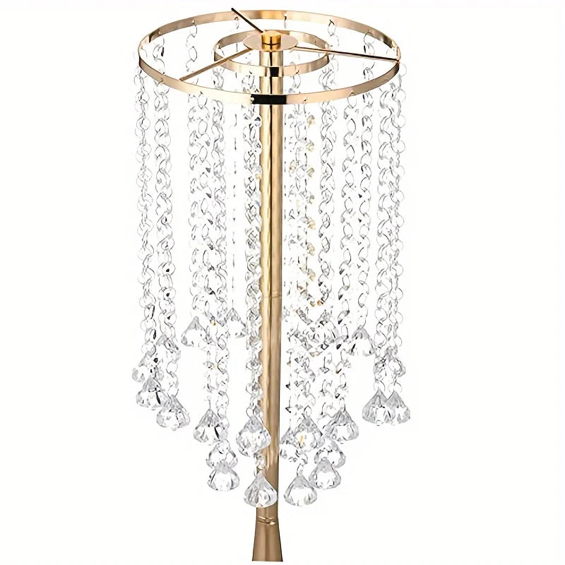 DecorBites™ Elegant Crystal Flower Stand Set for Events