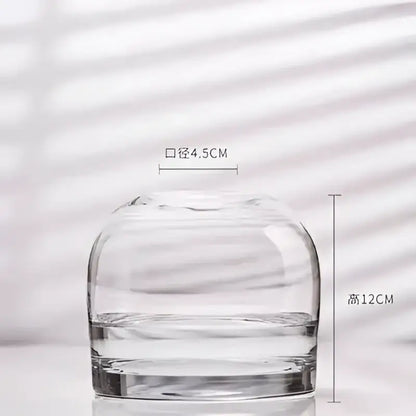European gray gradient glass flower vase set living room decor
