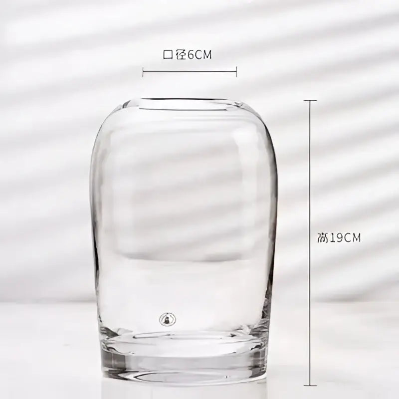 European gray gradient glass flower vase set living room decor