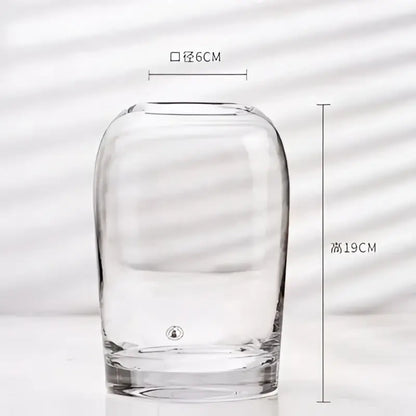 European gray gradient glass flower vase set living room decor